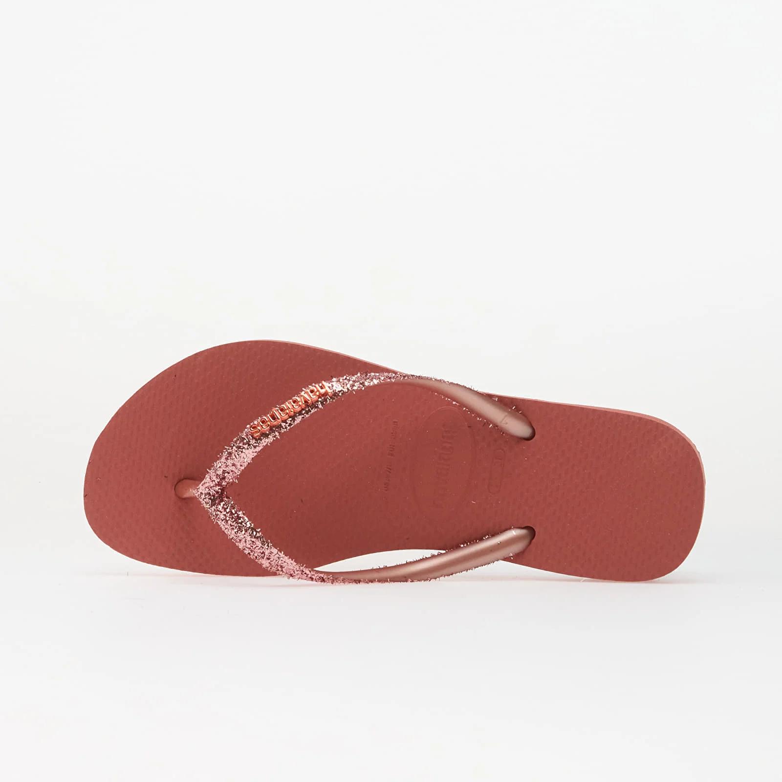 havaianas flip flops slim glitter ii canyon clay