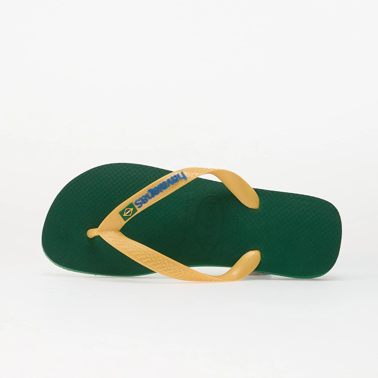havaianas flip flops brasil logo green/yellow 41/42