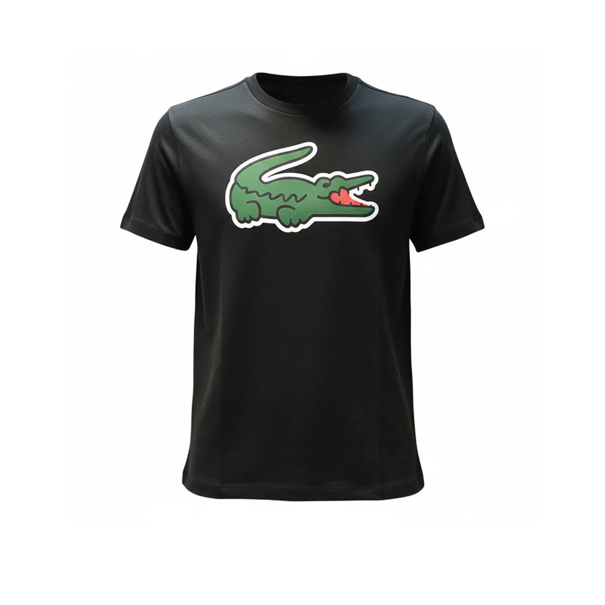 lacoste t-shirt junior k96 black/green 8a