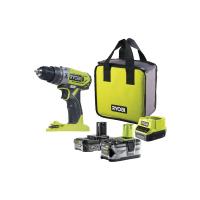 ryobi cordless hammer drill r18pd2-242s 18v 2 batteries