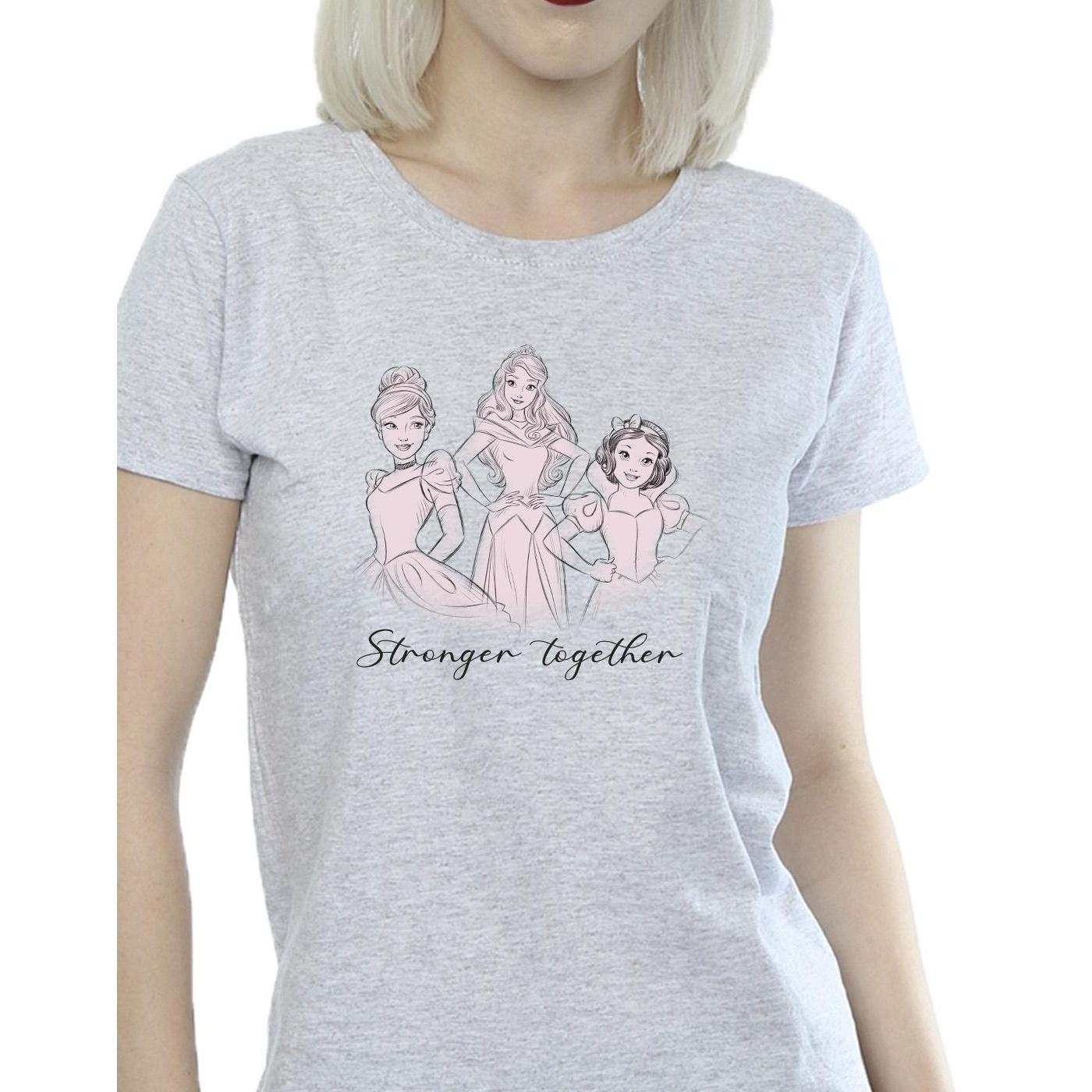 disney t-shirt princesses stronger together white