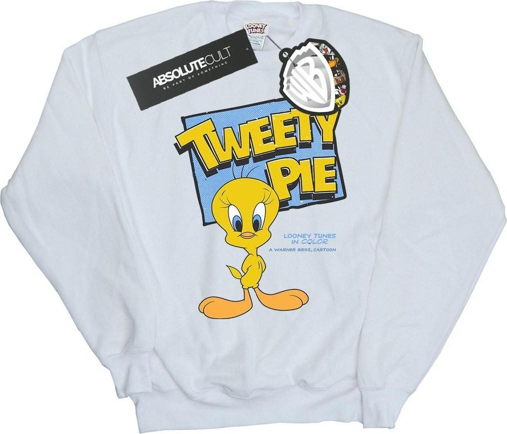 looney tunes sweatshirt classic tweety white m