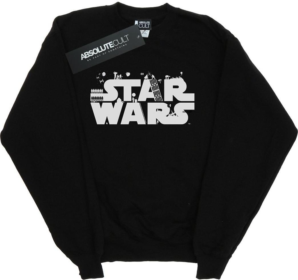 star wars sweatshirt minimalist logo black l