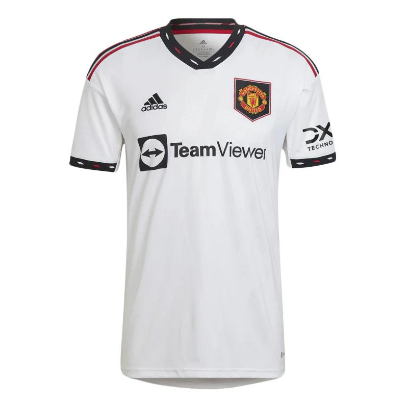 adidas football jersey manchester united away 2022/23 white xs