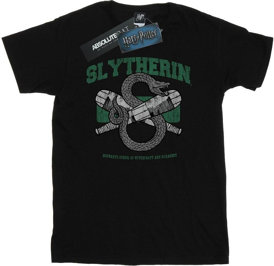 harry potter t-shirt slytherin quidditch boyfriend black