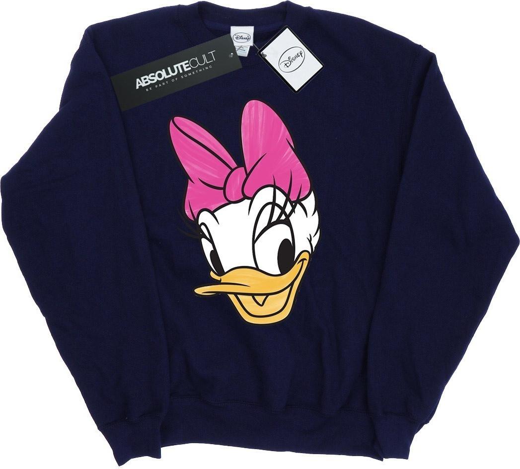 disney sweatshirt daisy duck head painted navy blue l