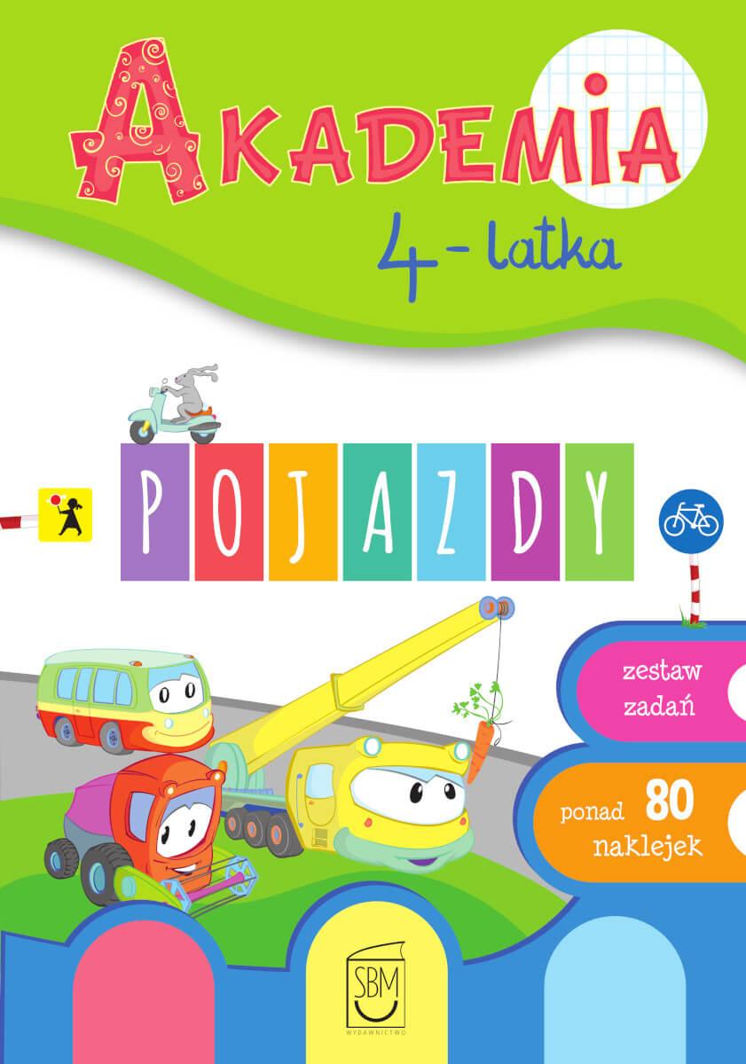 sbm children's book akademia 4-latka pojazdy 16 pages