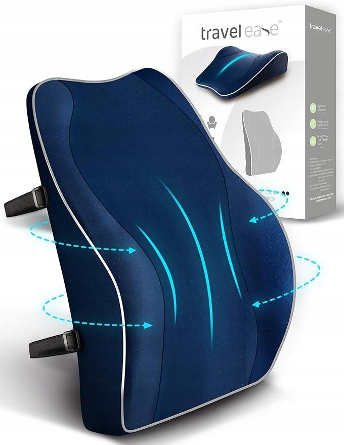 travel ease lumbar support pillow te-lcd01 blue 43x40x11cm