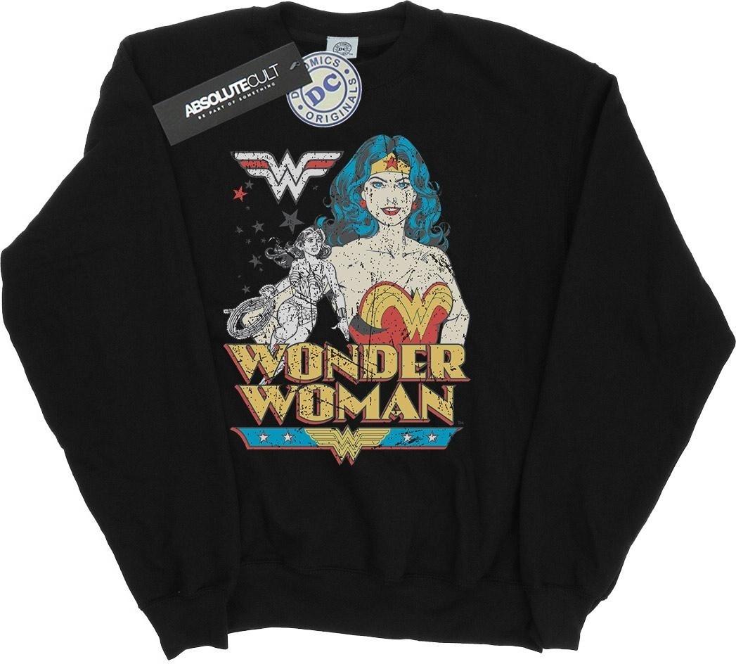 dc comics sweatshirt wonder woman posing black 3xl