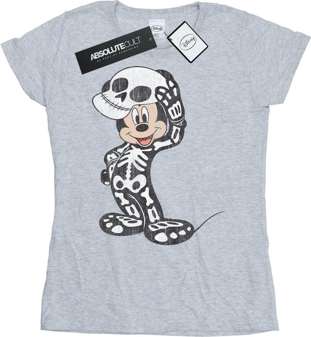 disney t-shirt mickey mouse skeleton cotton l