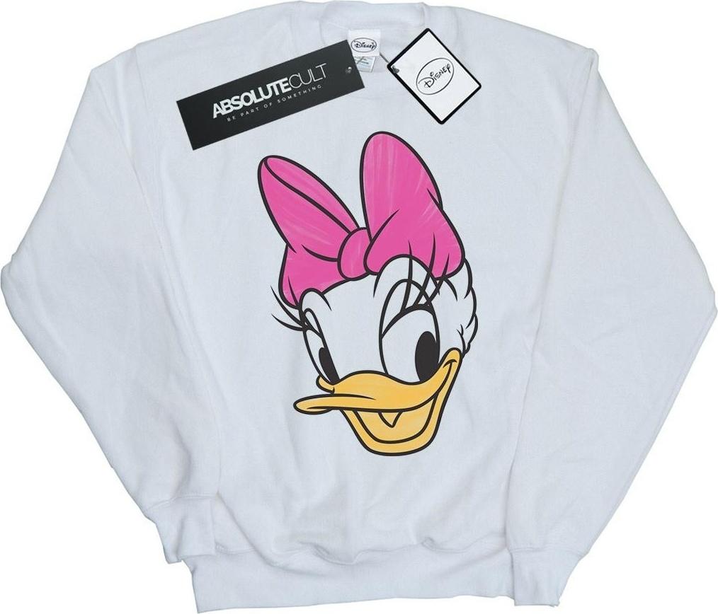 disney sweatshirt daisy duck head painted white l