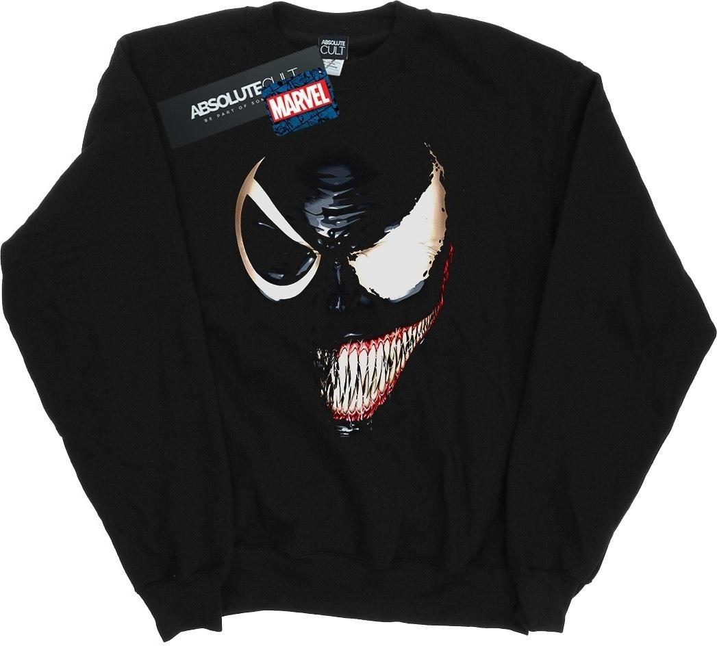 marvel sweatshirt venom split face black xl