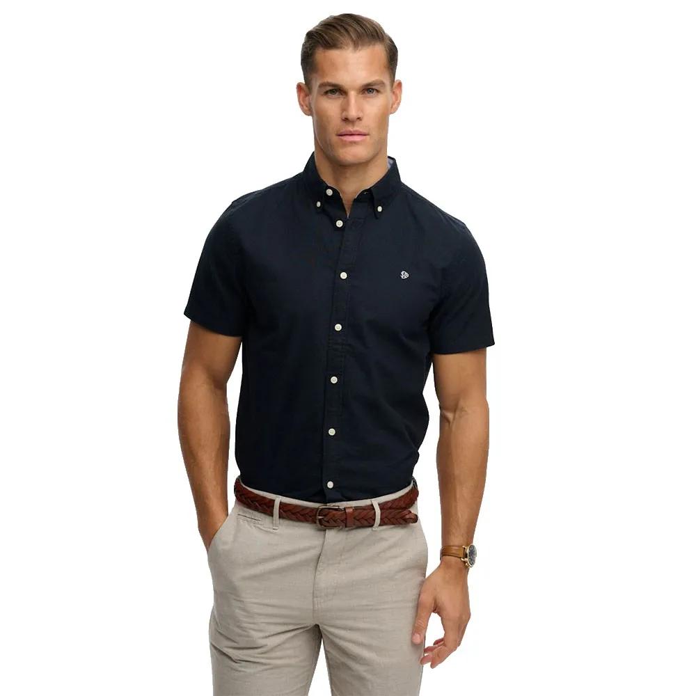superdry short sleeve shirt preppy oxford blue s
