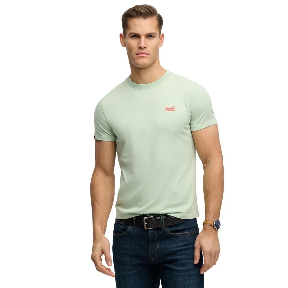 superdry t-shirt essential logo embroidered green 2xl