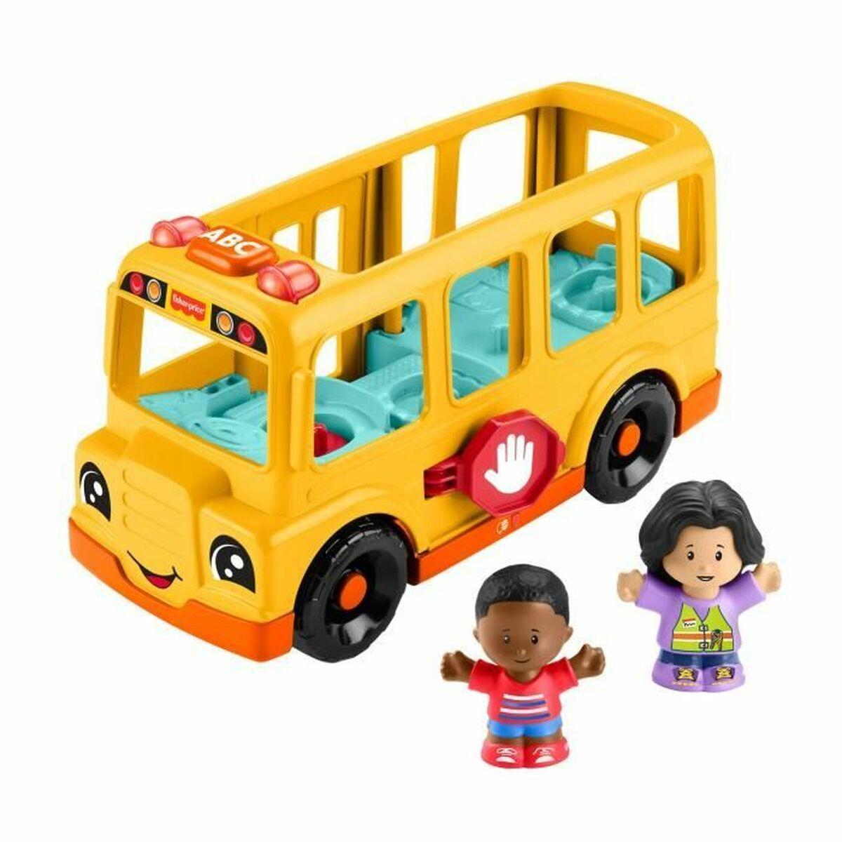 fisher-price musical push-along vehicle school bus trilingual 2 figures