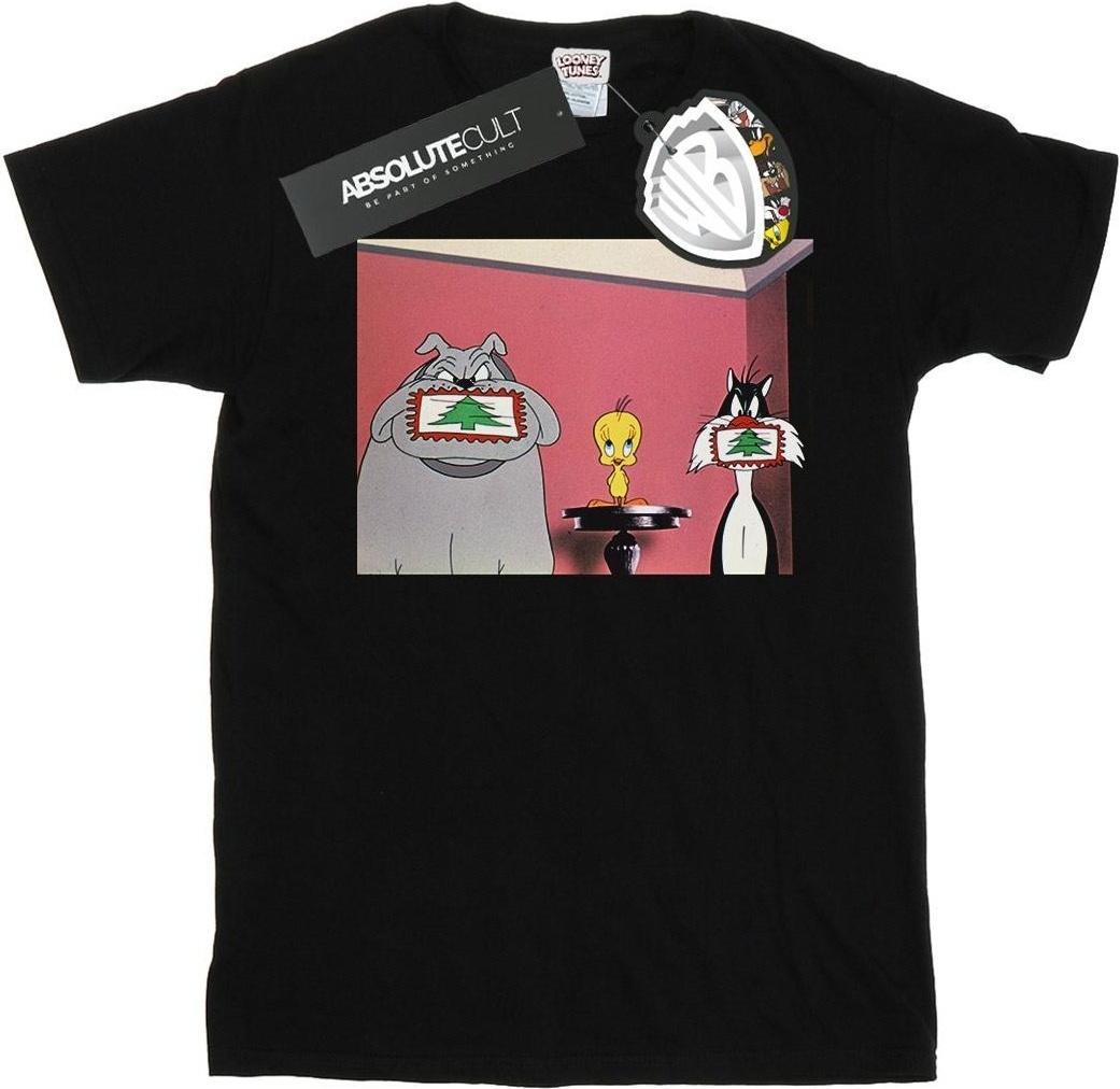 looney tunes t-shirt christmas postcard boyfriend