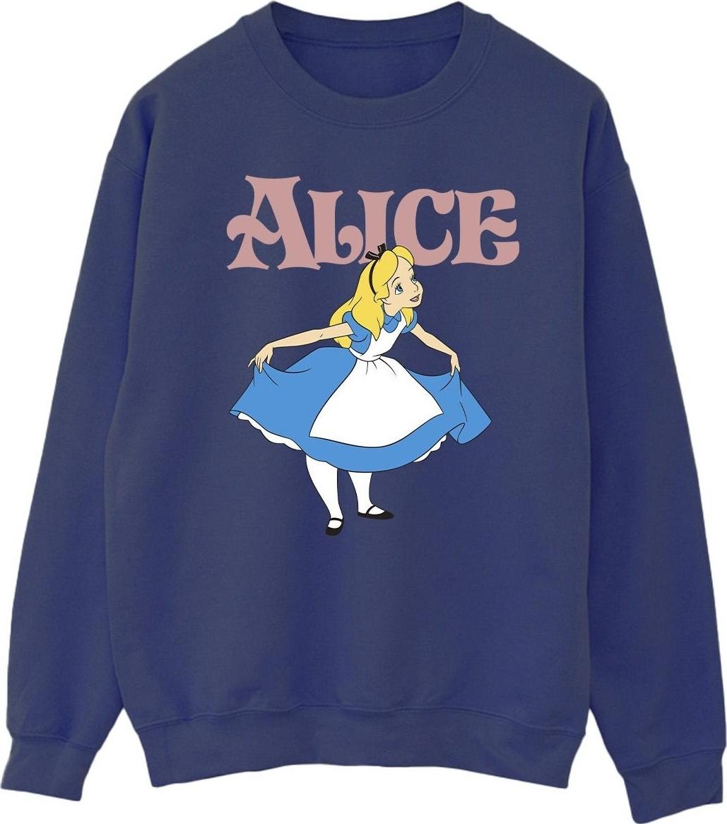 disney sweatshirt alice in wonderland take a bow navy blue xxl