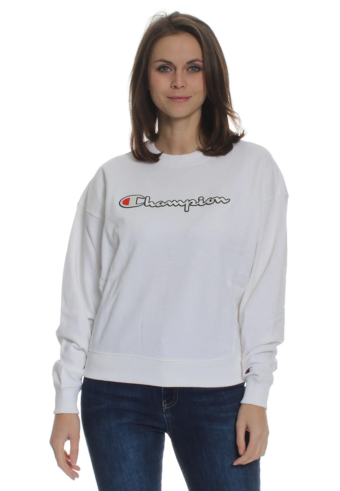 champion crewneck sweatshirt 112640 white l