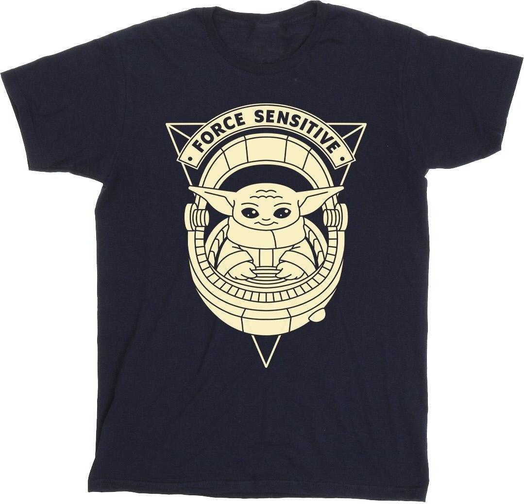 star wars t-shirt the mandalorian force sensitive navy blue l