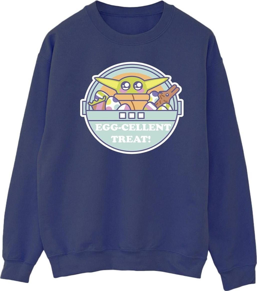 star wars sweatshirt the mandalorian eggcellent easter navy blue