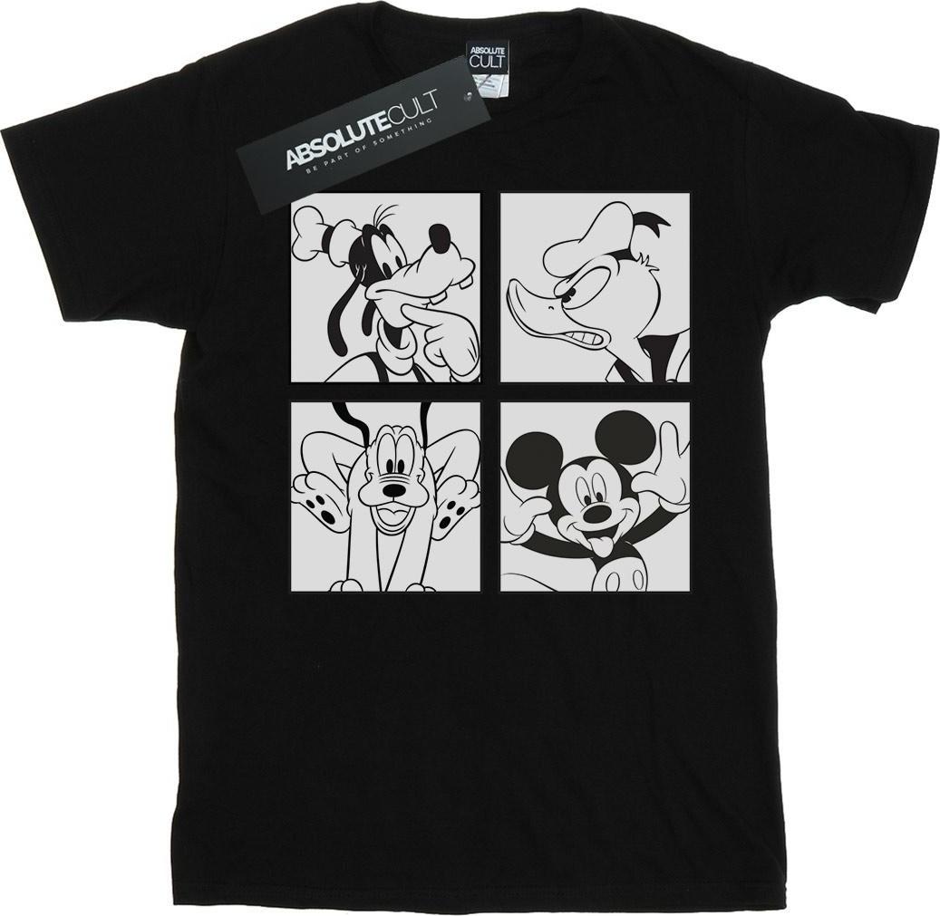 disney t-shirt mickey donald goofy pluto boxed black xxl