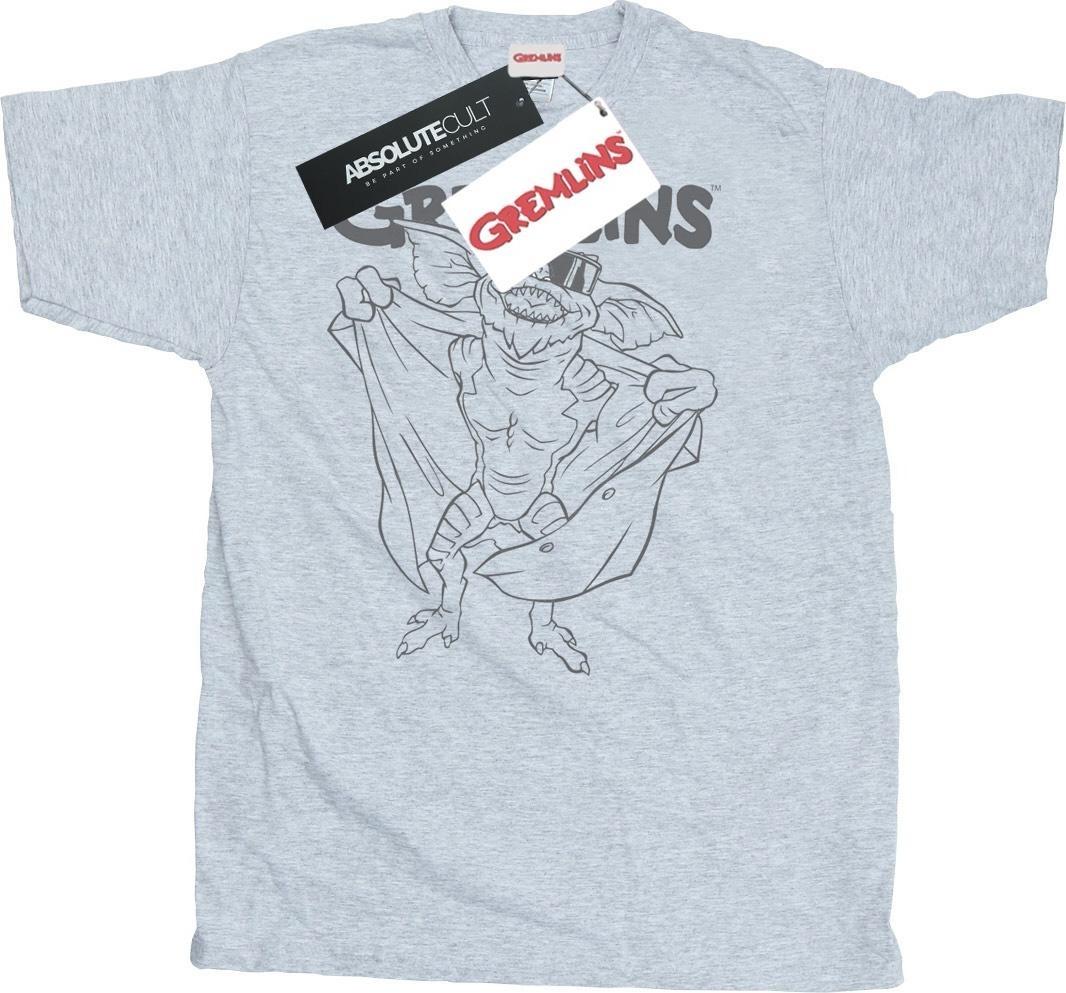 gremlins t-shirt spike glasses grey l