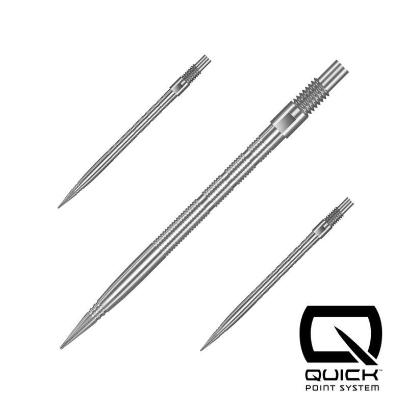 harrows dart tips micro ridge quick points silver 26mm