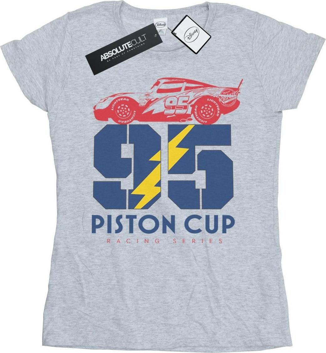 disney t-shirt cars piston cup 95 grey l