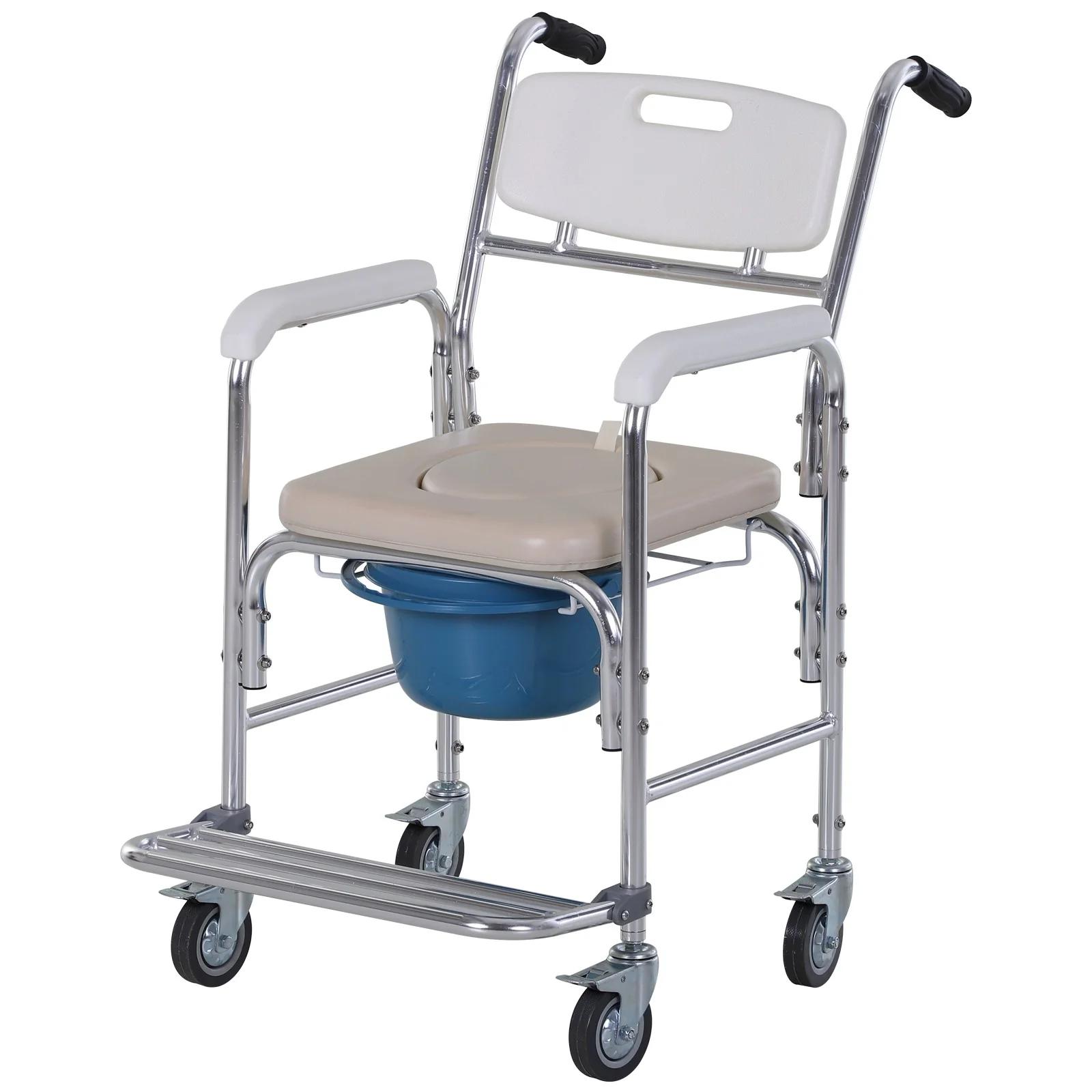 easycomfort wheelchair with toilet waterproof aluminum 150kg