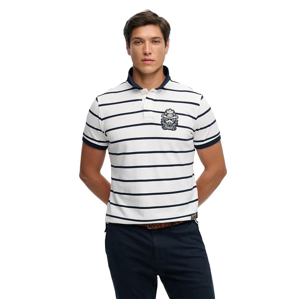 superdry polo shirt crest stripe 3xl