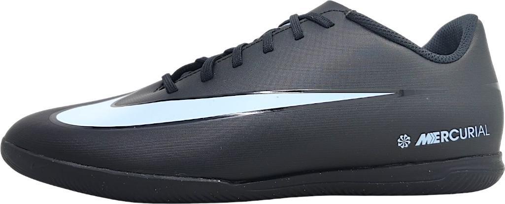 nike indoor football shoes mercurial vapor 16 black/ice blue 45.5