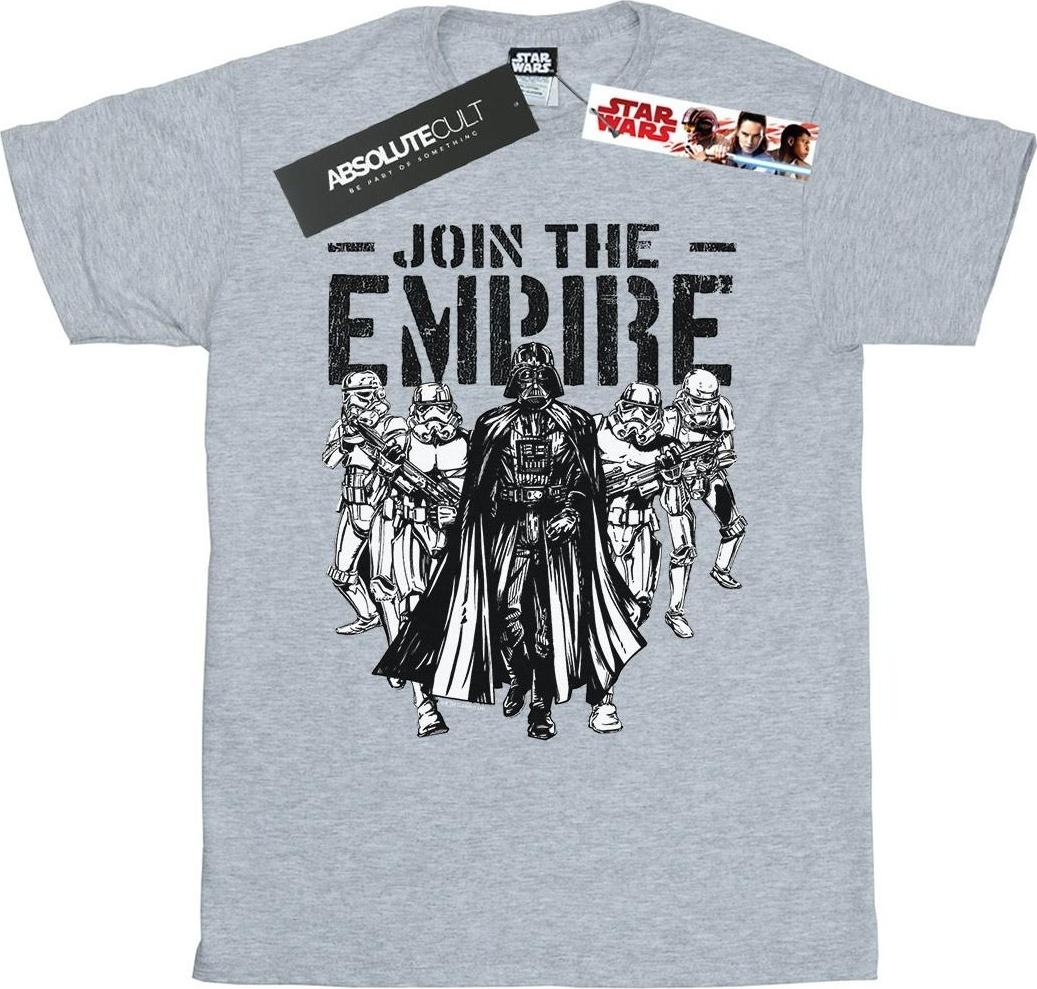 star wars t-shirt support the troops grey 2xl