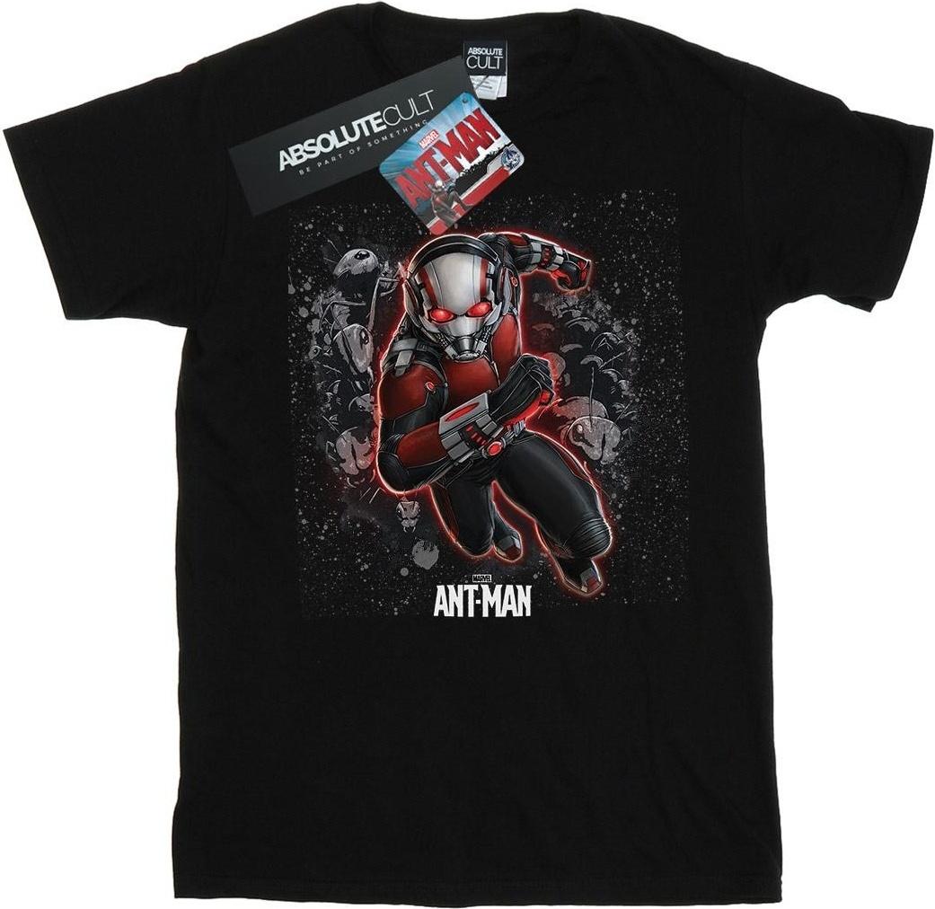 marvel t-shirt printed crew neck black l