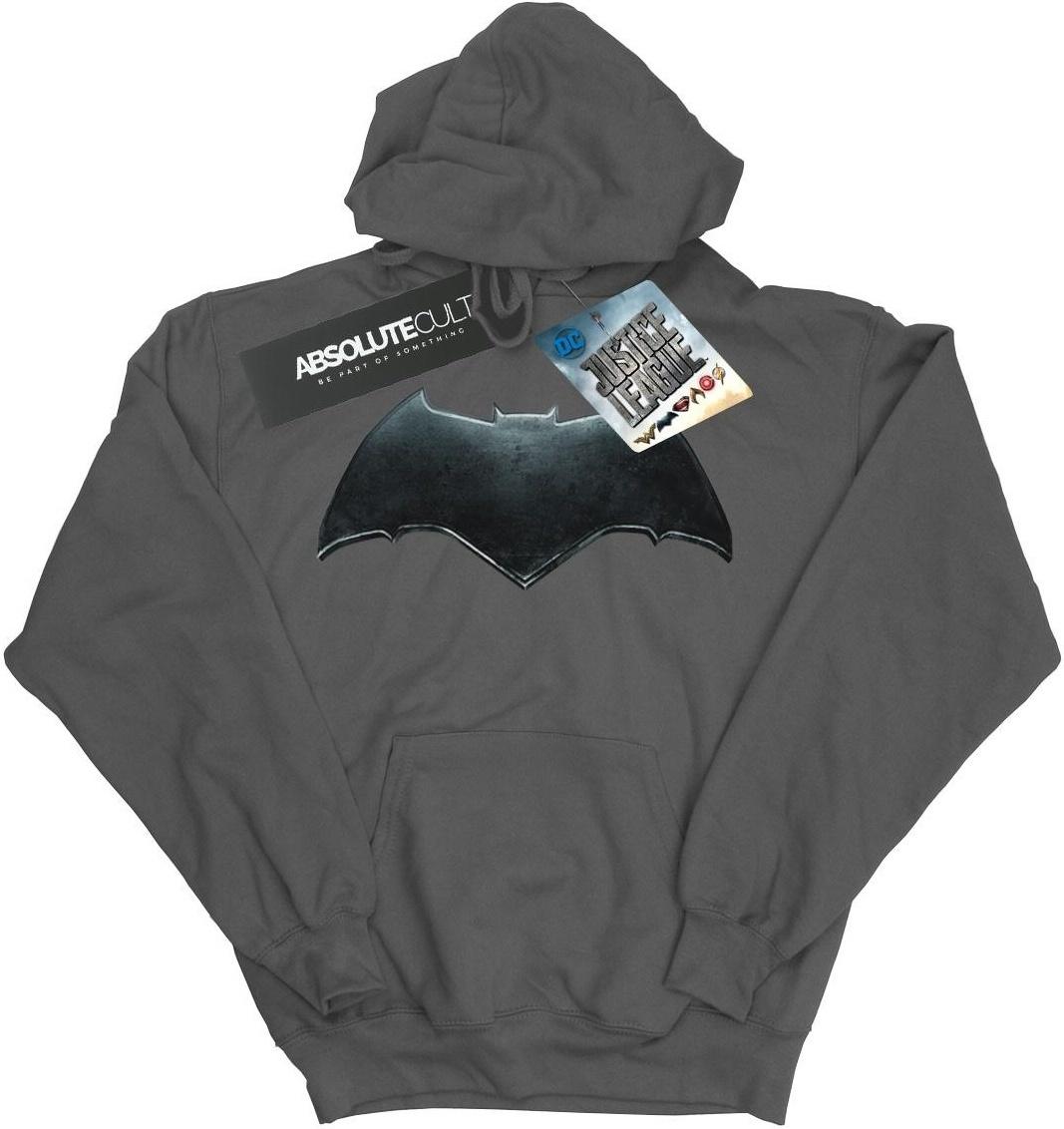 dc comics hoodie justice league batman emblem charcoal m