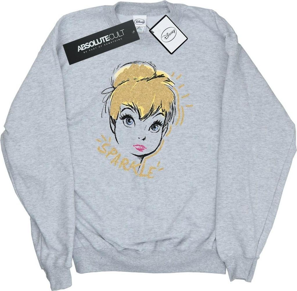 disney sweatshirt tinkerbell sparkle grey l