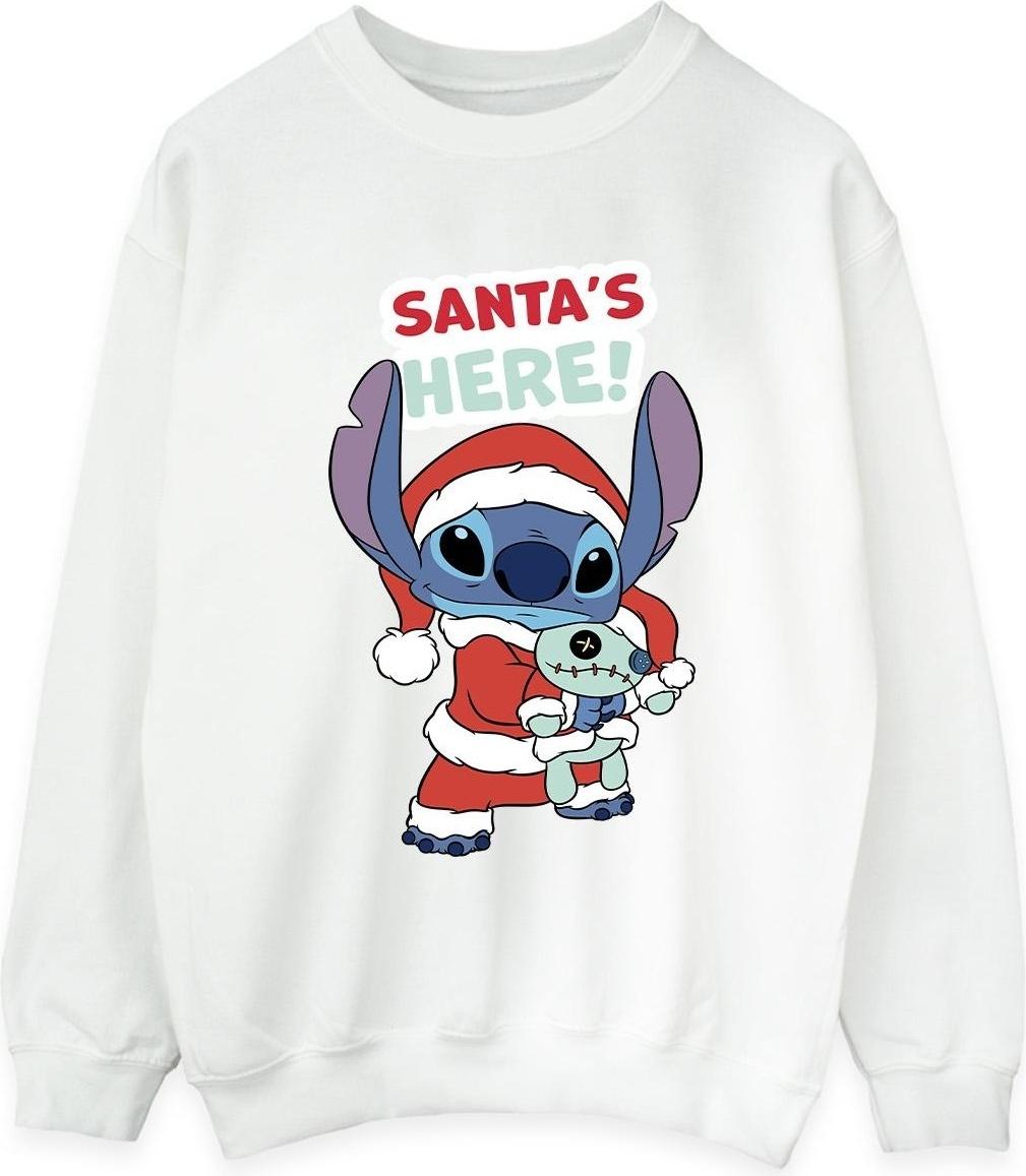 disney sweatshirt santa's here white l