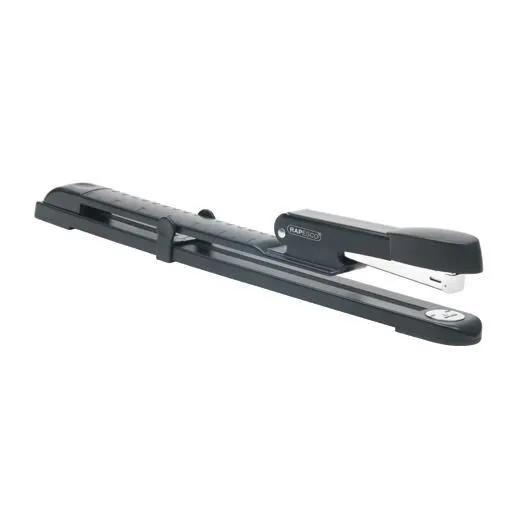 rapesco stapler long arm marlin antibacterial black 10 pack