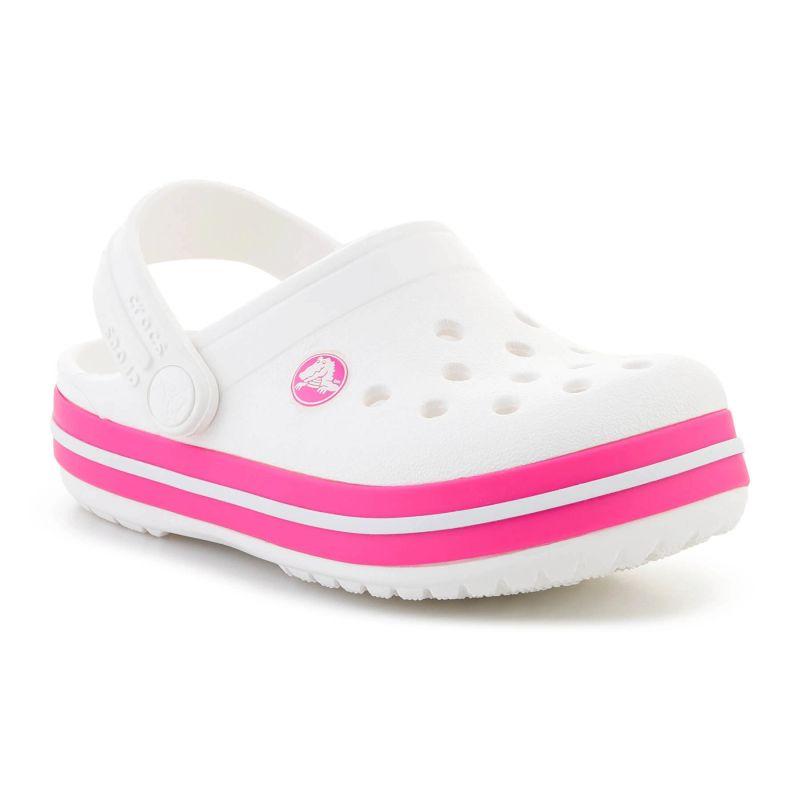 crocs clogs crocband kids white/pink crush 22-23