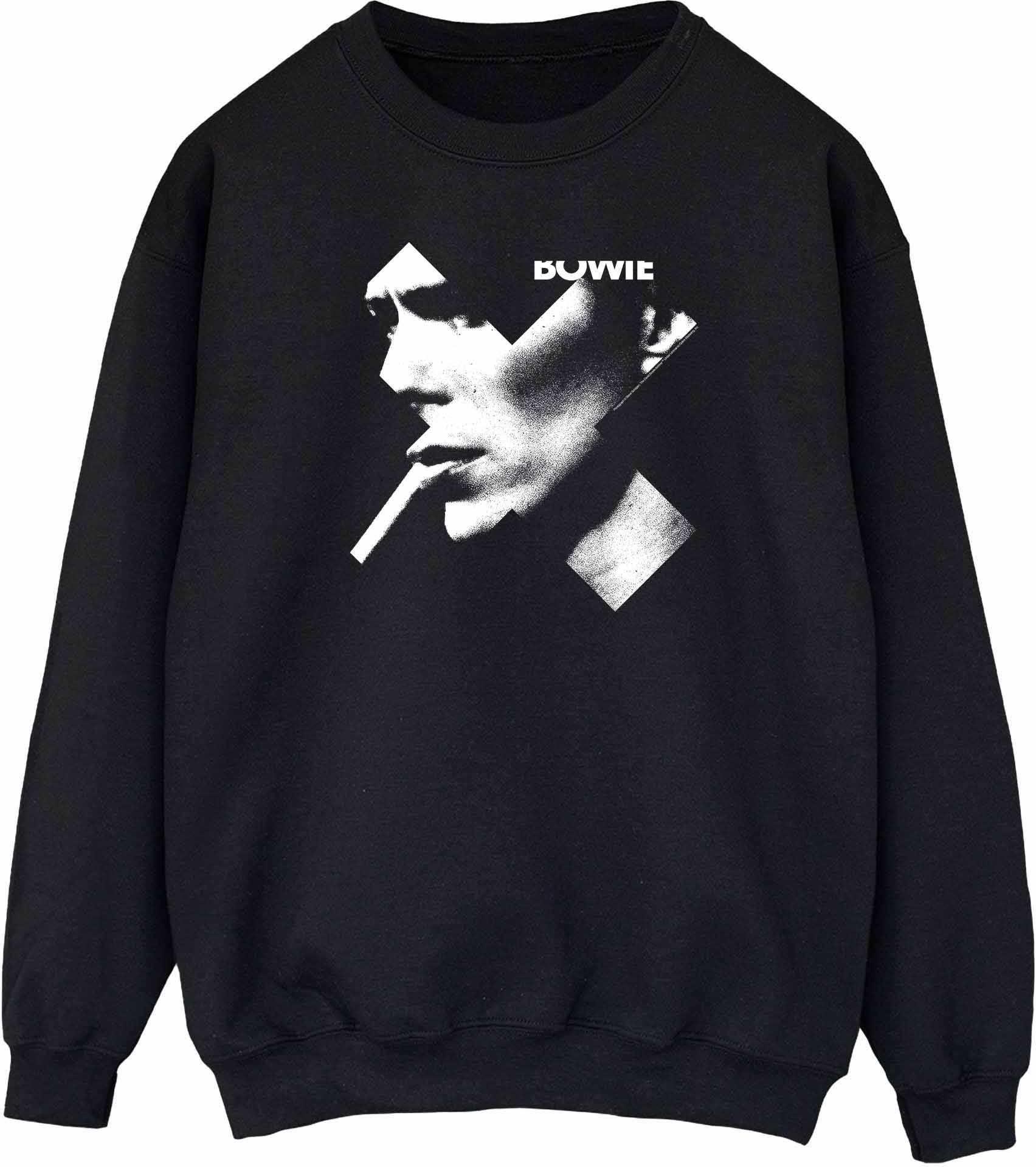 david bowie sweatshirt cross smoke black xl