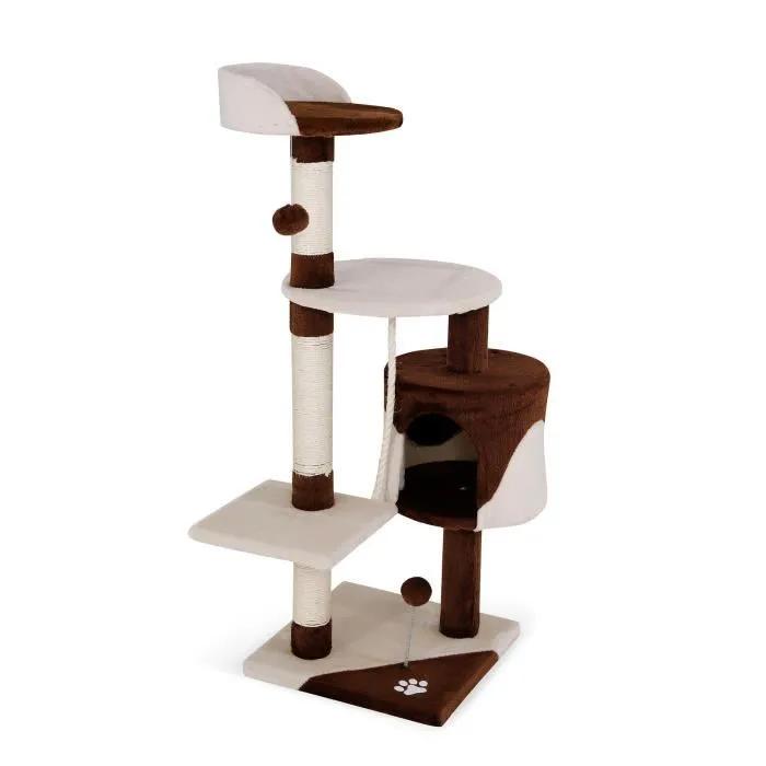 lionto cat tree 112 cm with cave and sisal rope