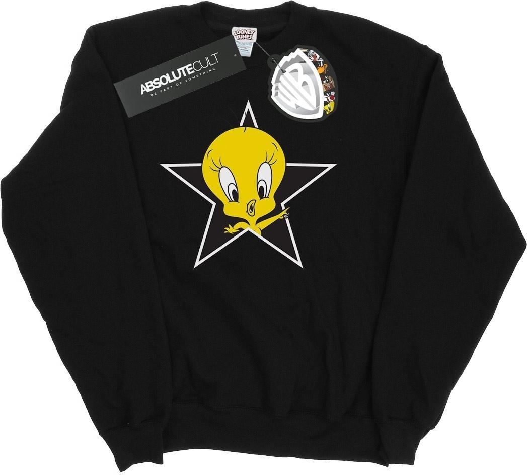 looney tunes sweatshirt tweety pie star black m