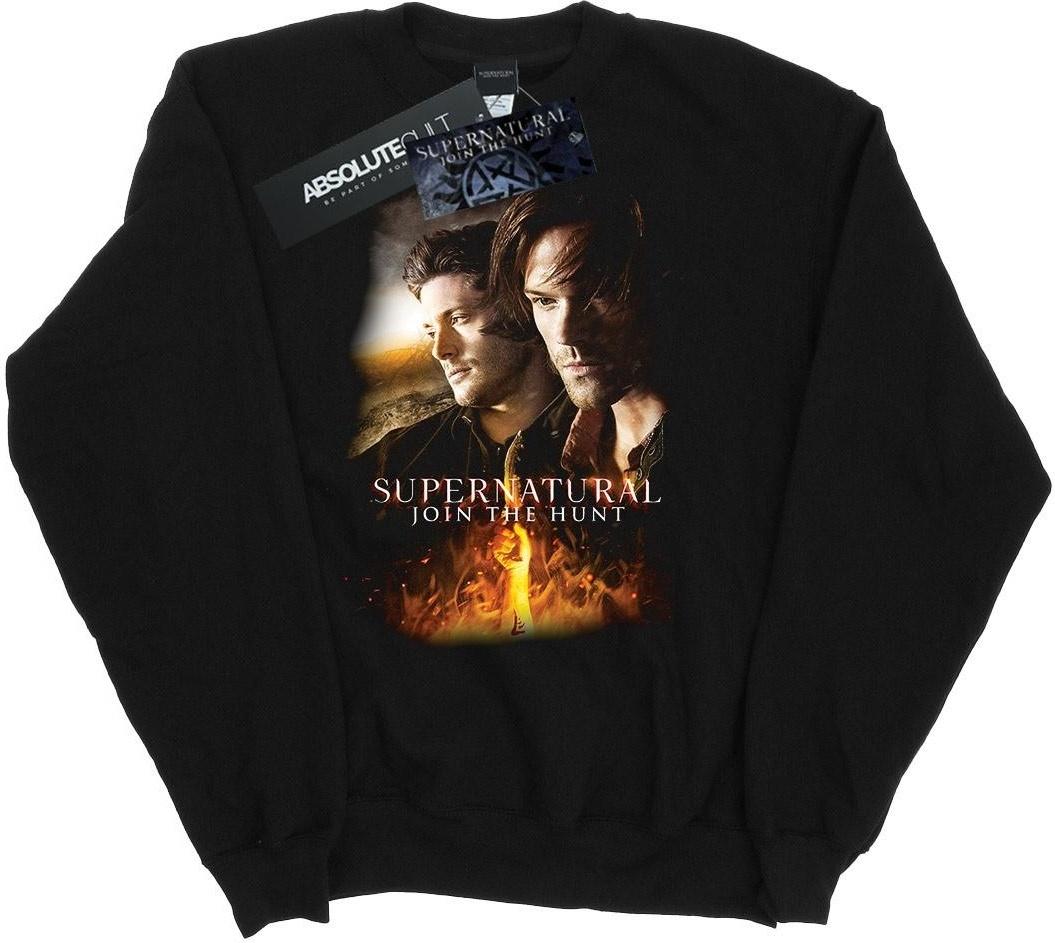supernatural sweatshirt mens flaming poster 50% cotton 50% polyester