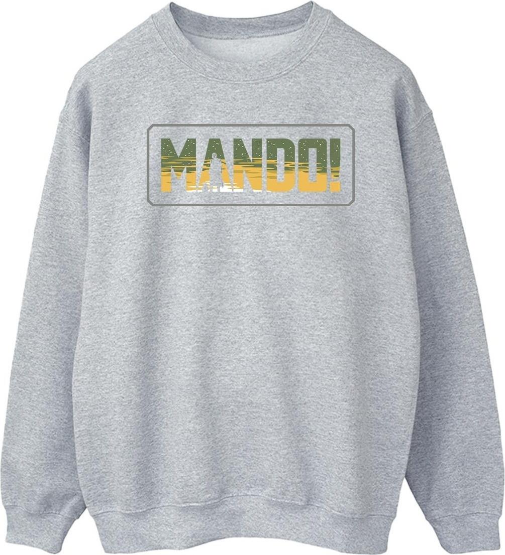 star wars sweatshirt the mandalorian grey