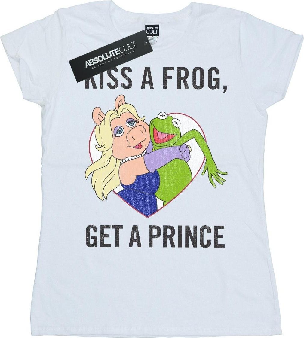 disney t-shirt the muppets kiss a frog white xl