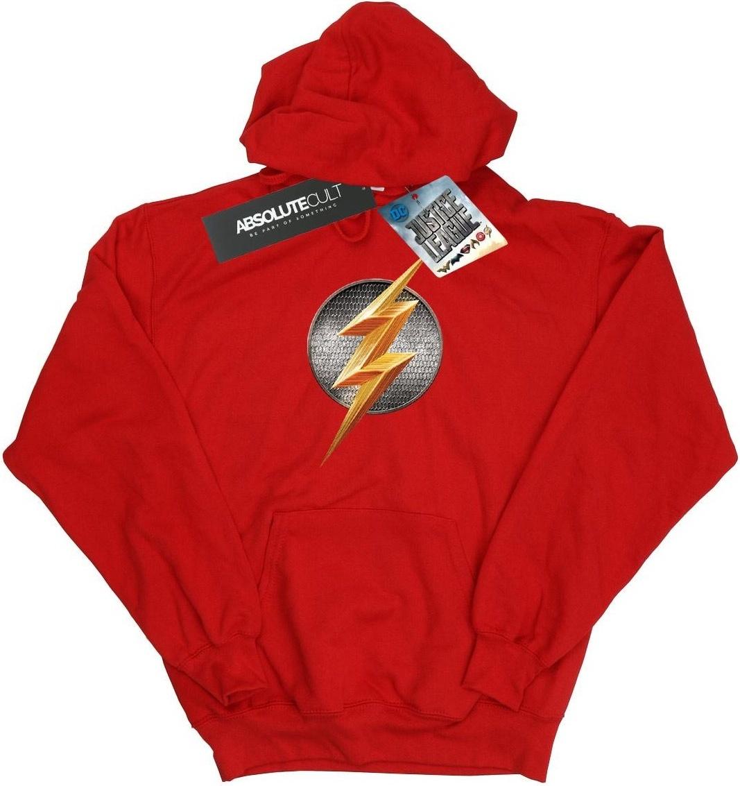 dc comics hoodie justice league flash logo red 152-158