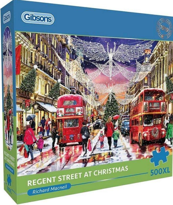 gibsons jigsaw puzzle regent street at christmas 500xl