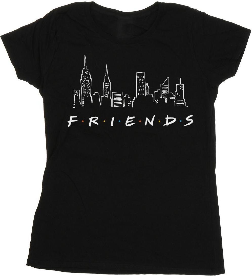 friends t-shirt skyline logo cotton black xl