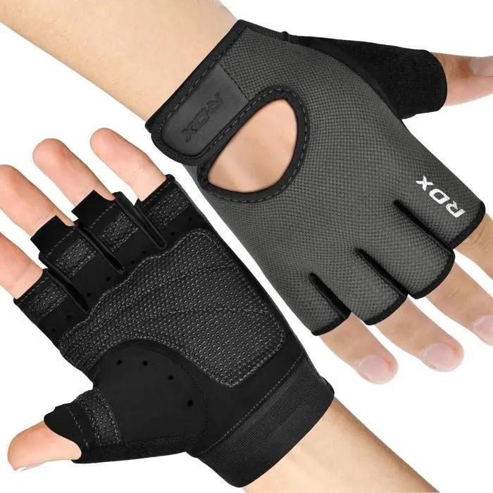 rdx weightlifting gloves powergrip grey xl