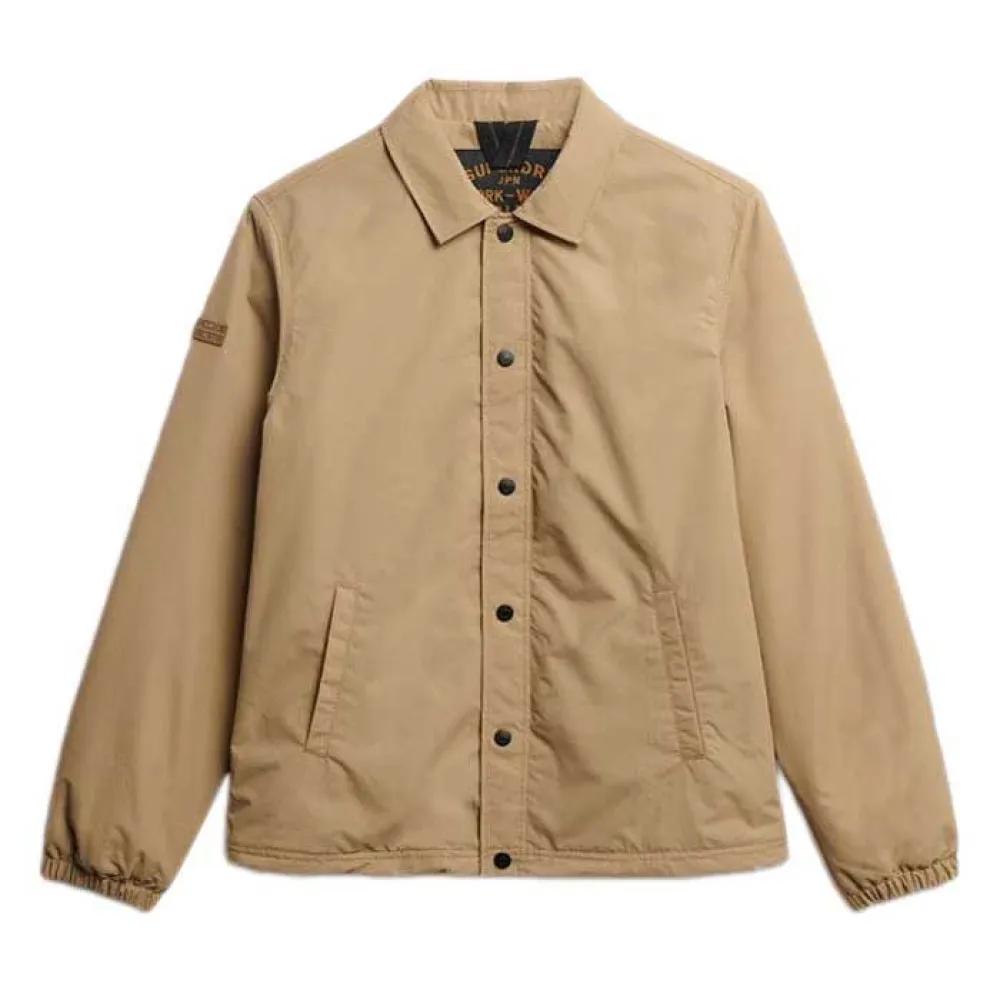 superdry jacket coach nylon brown xl