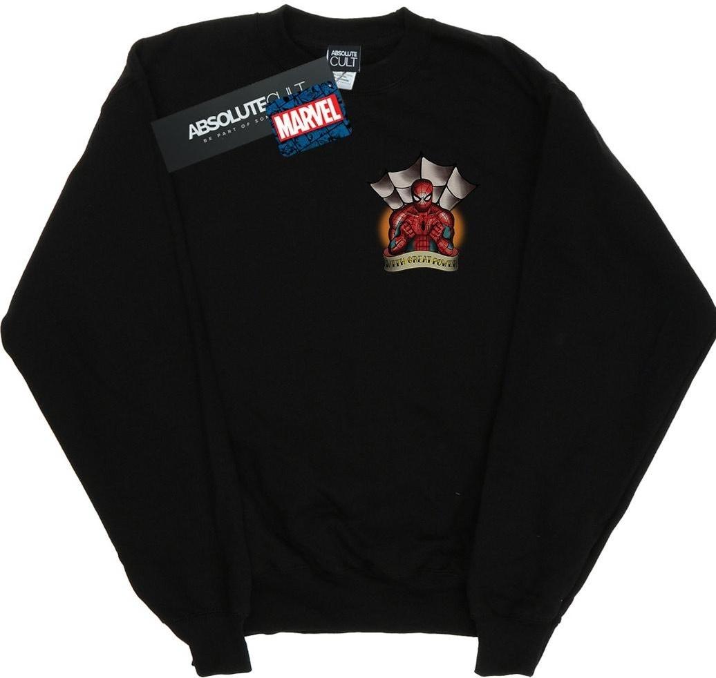 marvel sweatshirt printed black xl